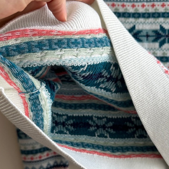 Talbots Petites Fair Isle Mockneck Pullover Sweater, Size Medium - Picture 8 of 15